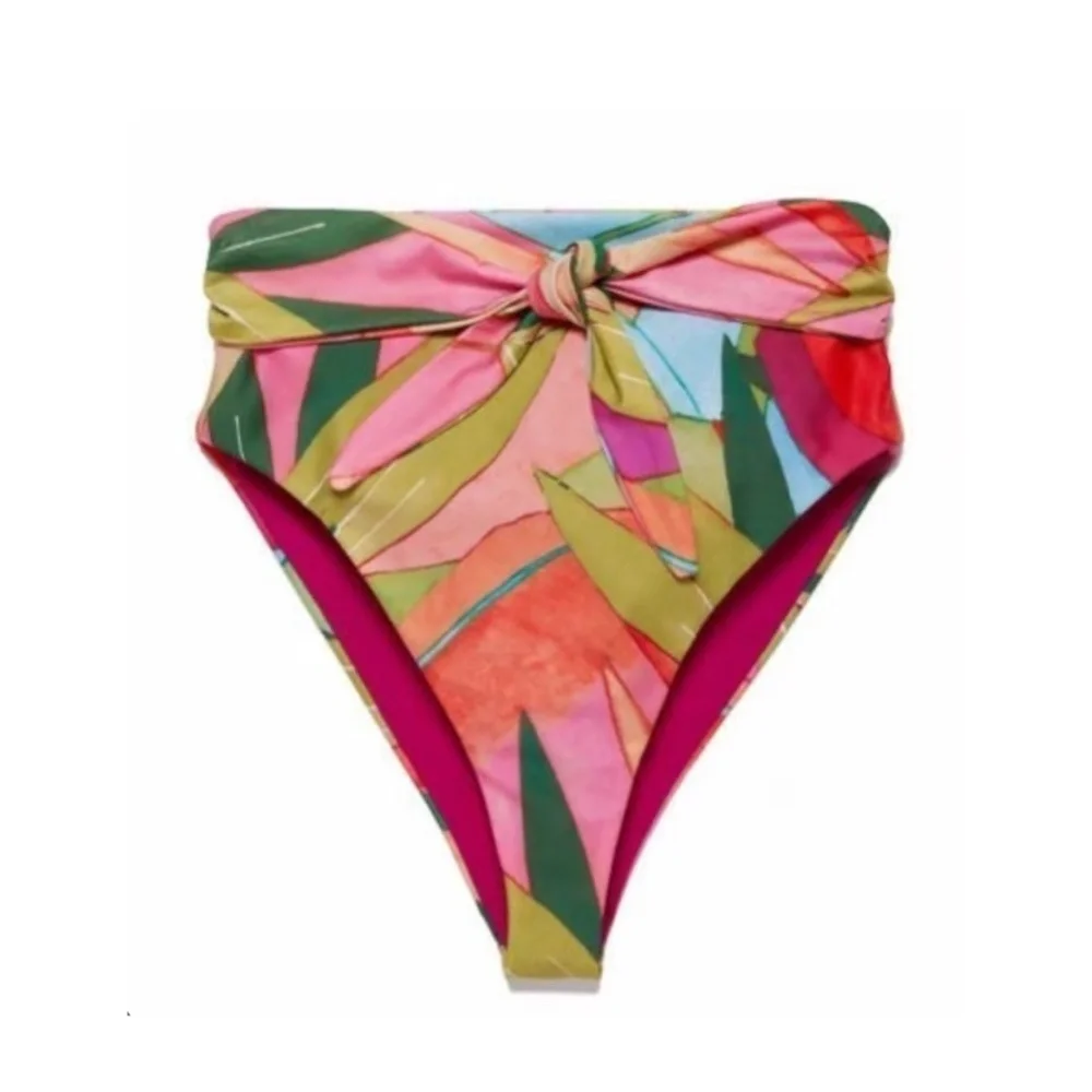 Mara Hoffman Goldie High-Waist Floral Bikini Bottom